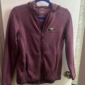 L.L. Bean Burgundy Hooded Jacket